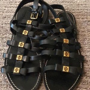 Black Tory Burch strappy sandals